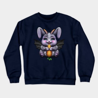 little demon bat goth bunny Crewneck Sweatshirt